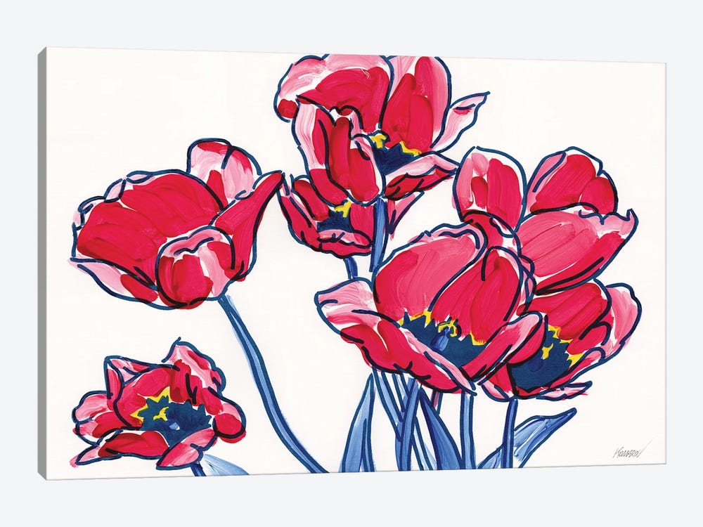 Red Tulips I by Vitali Komarov 1-piece Canvas Artwork