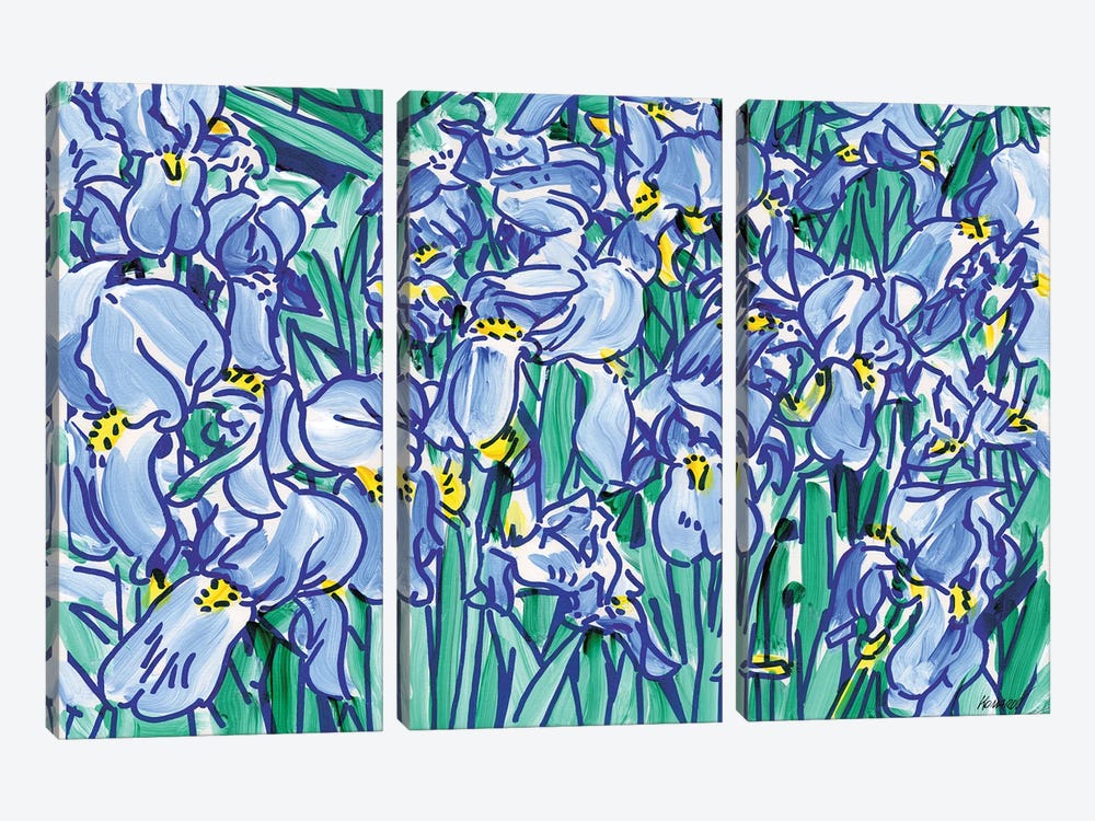 Irises I by Vitali Komarov 3-piece Art Print