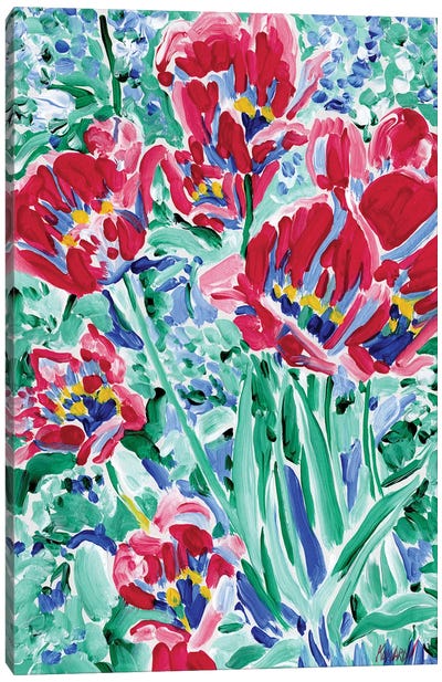Pink Tulips Canvas Art Print - Vitali Komarov