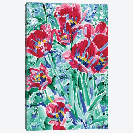 Pink Tulips Canvas Print #VTK313} by Vitali Komarov Canvas Wall Art