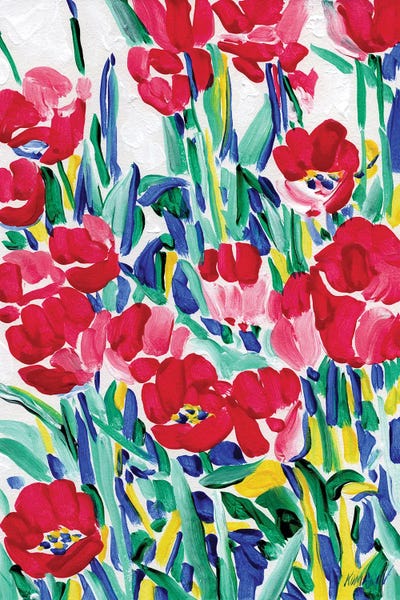 Tulips: Red Tulip Flowers by Vitali Komarov