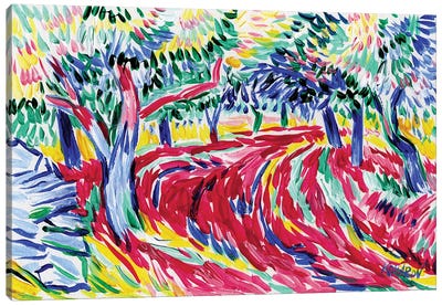 Olive Tree Landscape Canvas Art Print - Vitali Komarov