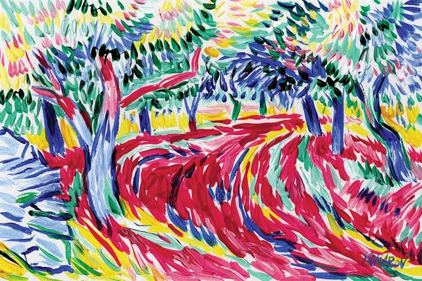 Homage To The Fauves: Olive Tree Landscape by Vitali Komarov