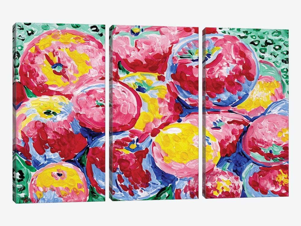 Still Life With Apples by Vitali Komarov 3-piece Canvas Art Print