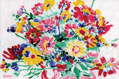 Vase With Flower Bouquet by Vitali Komarov framed wall art