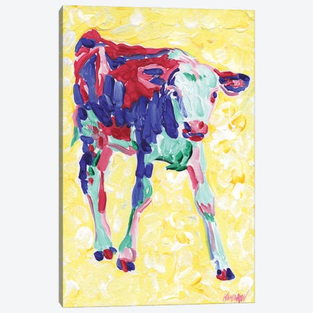Baby Cow Canvas Print #VTK325} by Vitali Komarov Canvas Wall Art