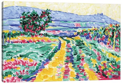 Tuscany Summer Landscape Canvas Art Print - Homage to The Fauves