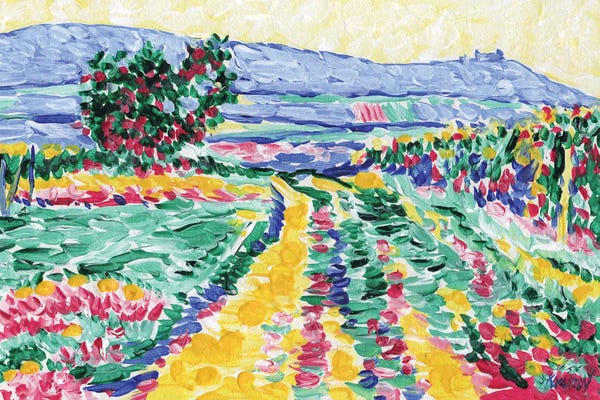 Homage To The Fauves: Tuscany Summer Landscape by Vitali Komarov