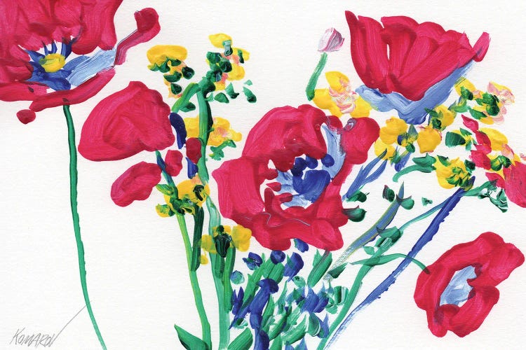 Red Poppies In A Vase