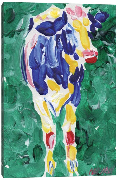 Colorful Baby Cow Canvas Art Print - Vitali Komarov