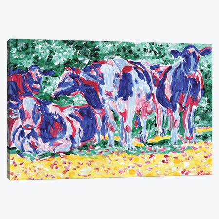 Cows Herd Canvas Print #VTK329} by Vitali Komarov Art Print