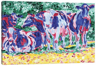 Cows Herd Canvas Art Print - Vitali Komarov