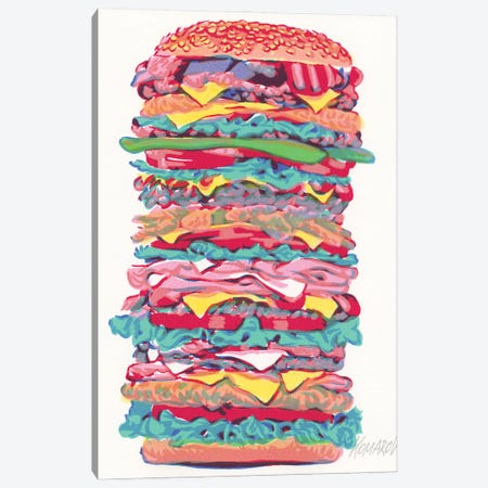 Burger Canvas Print #VTK32} by Vitali Komarov Art Print