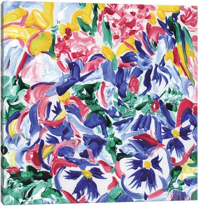Pany Flowers Canvas Art Print - Pansies