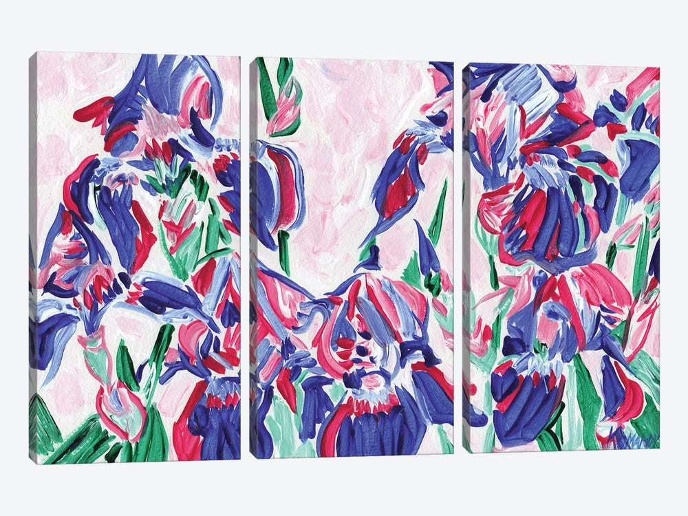 Purple Irises by Vitali Komarov 3-piece Art Print