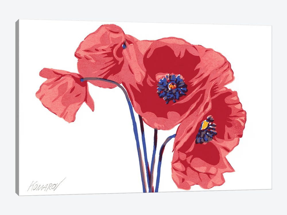 Poppies by Vitali Komarov 1-piece Canvas Artwork