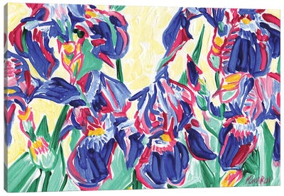 Dance Of Flowers Canvas Art Print - Iris Art