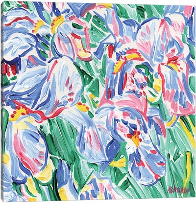 Floral Still Life Canvas Art Print - Iris Art