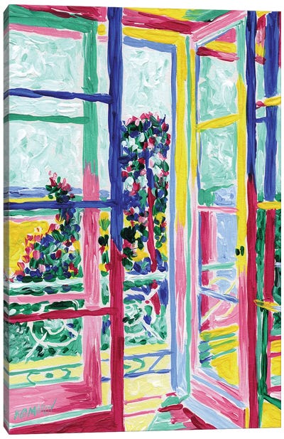 Window View Canvas Art Print - Artists Like Matisse