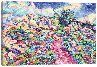 Wildflower Landscape Canvas Art Print - Homage to The Fauves