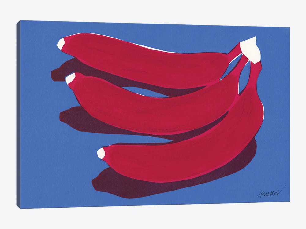 Pop Art Bananas by Vitali Komarov 1-piece Canvas Artwork