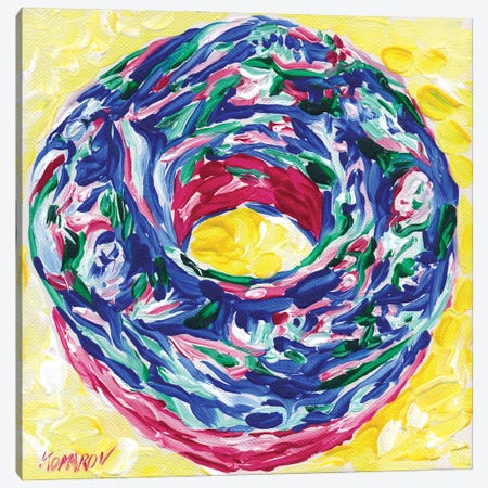 Pop Art Donut Canvas Print #VTK360} by Vitali Komarov Canvas Art Print
