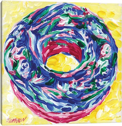 Pop Art Donut Canvas Art Print - Donut Art