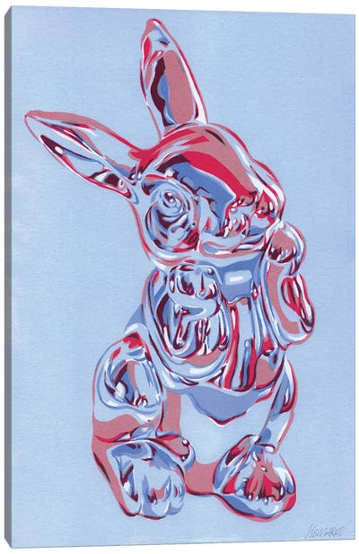 Steel Rabbit Canvas Art Print - Vitali Komarov