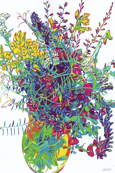 Bouquet Of Wildflower by Vitali Komarov framed wall art