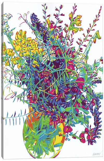 Bouquet Of Wildflower Canvas Art Print - Vitali Komarov