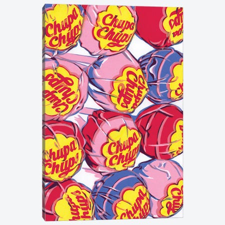 Chupa Chups Lollipop Canvas Print #VTK377} by Vitali Komarov Canvas Print