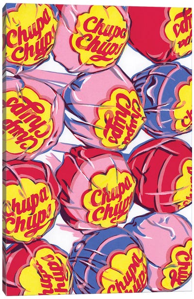 Chupa Chups Lollipop Canvas Art Print - Pop Art for Kitchen