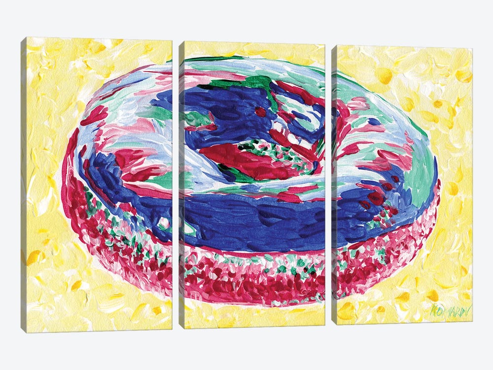 Donut Still Life by Vitali Komarov 3-piece Canvas Art Print