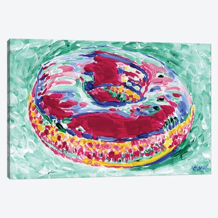 Pink Donut Canvas Print #VTK386} by Vitali Komarov Canvas Art