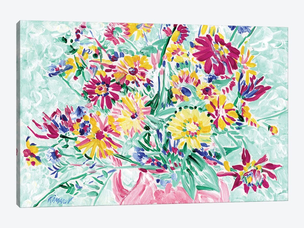 Bright Bouquet by Vitali Komarov 1-piece Canvas Wall Art