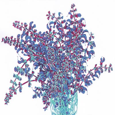 Vase With Wildflowers by Vitali Komarov framed wall art