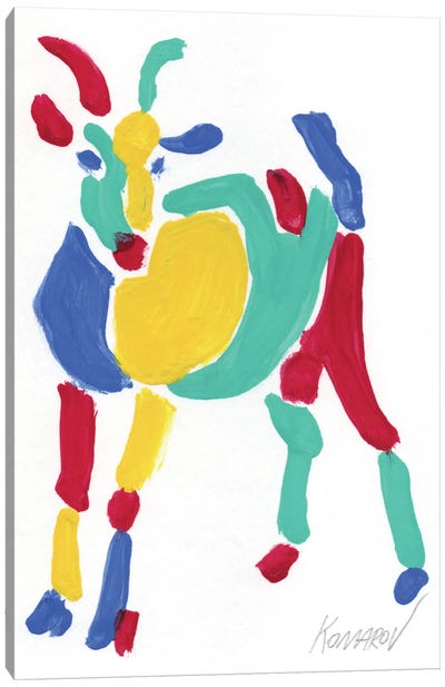Pop Art Goat Canvas Art Print - Vitali Komarov