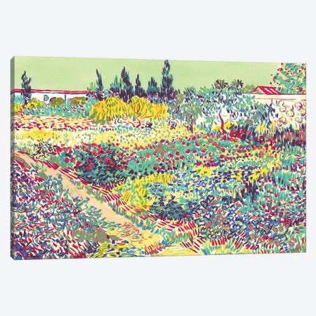 Garden At Arles Canvas Print #VTK39} by Vitali Komarov Canvas Print