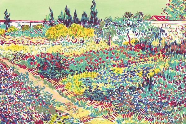 Artists Like Van Gogh: Garden At Arles by Vitali Komarov