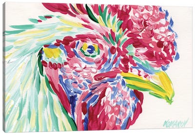 Beautiful Rooster Canvas Art Print - Vitali Komarov