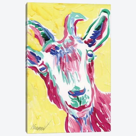 Funny Goat Canvas Print #VTK401} by Vitali Komarov Canvas Artwork