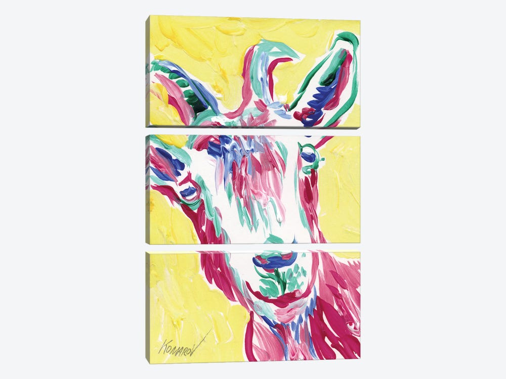Funny Goat by Vitali Komarov 3-piece Art Print