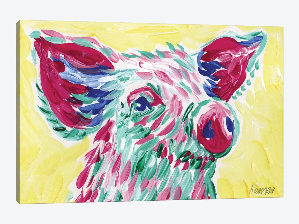 Funny Pig by Vitali Komarov 1-piece Canvas Art