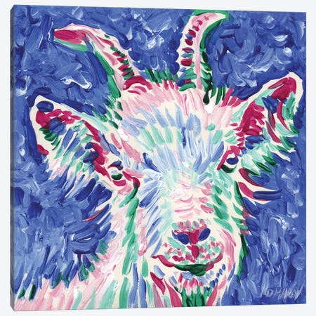 Goat On Blue Canvas Print #VTK403} by Vitali Komarov Canvas Wall Art