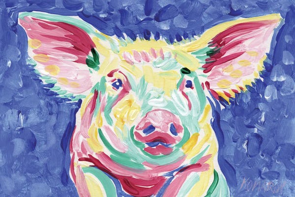 Pigs: Sunlit Piglet by Vitali Komarov