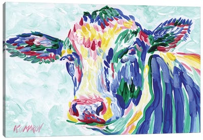 Funny Calf Canvas Art Print - Vitali Komarov