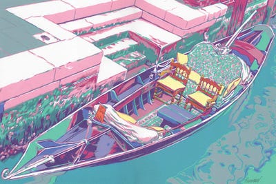 Venetian Gondola by Vitali Komarov canvas print