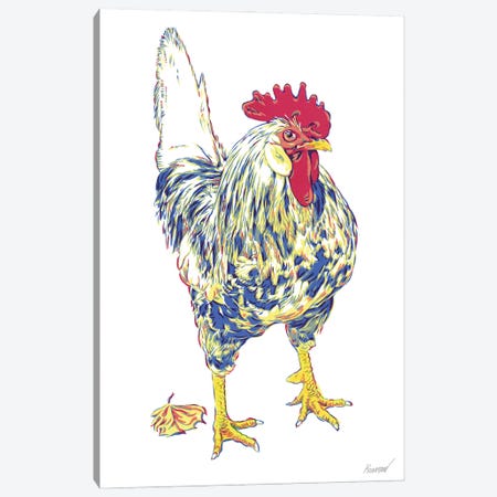 Young Rooster Canvas Print #VTK410} by Vitali Komarov Canvas Print