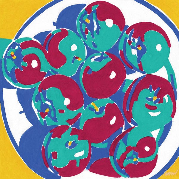 Apples: Apples On A Plate by Vitali Komarov