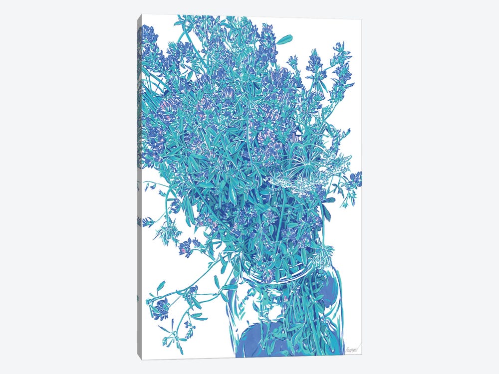 Blue Wildflowers by Vitali Komarov 1-piece Art Print